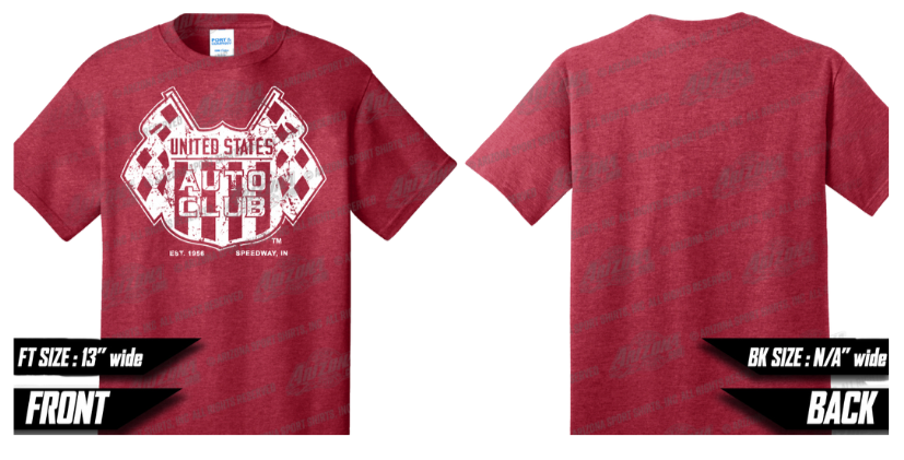 Retro Shield Tee - Heather Red