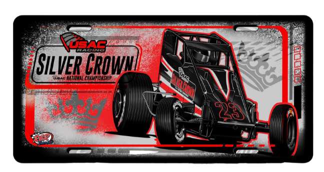Silver Crown License Plate '23