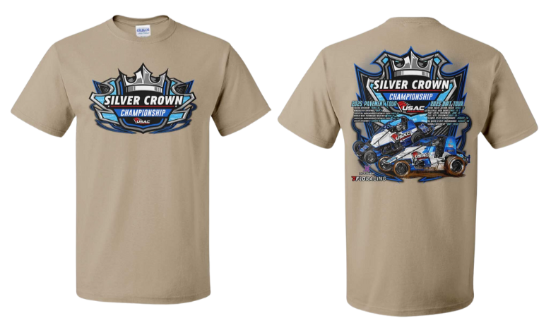 USAC Silver Crown '25 Tee - Sand