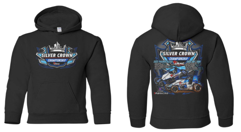 Youth USAC Silver Crown '25 Hoodie - Black