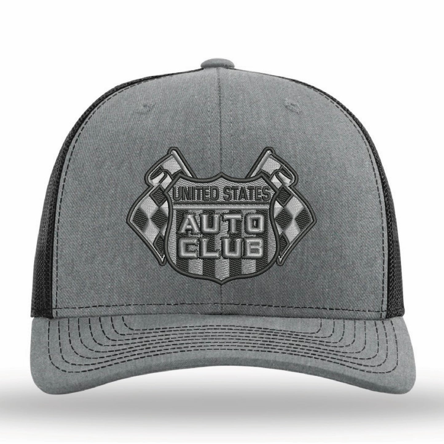 Retro Shield Hat - Grey Scale
