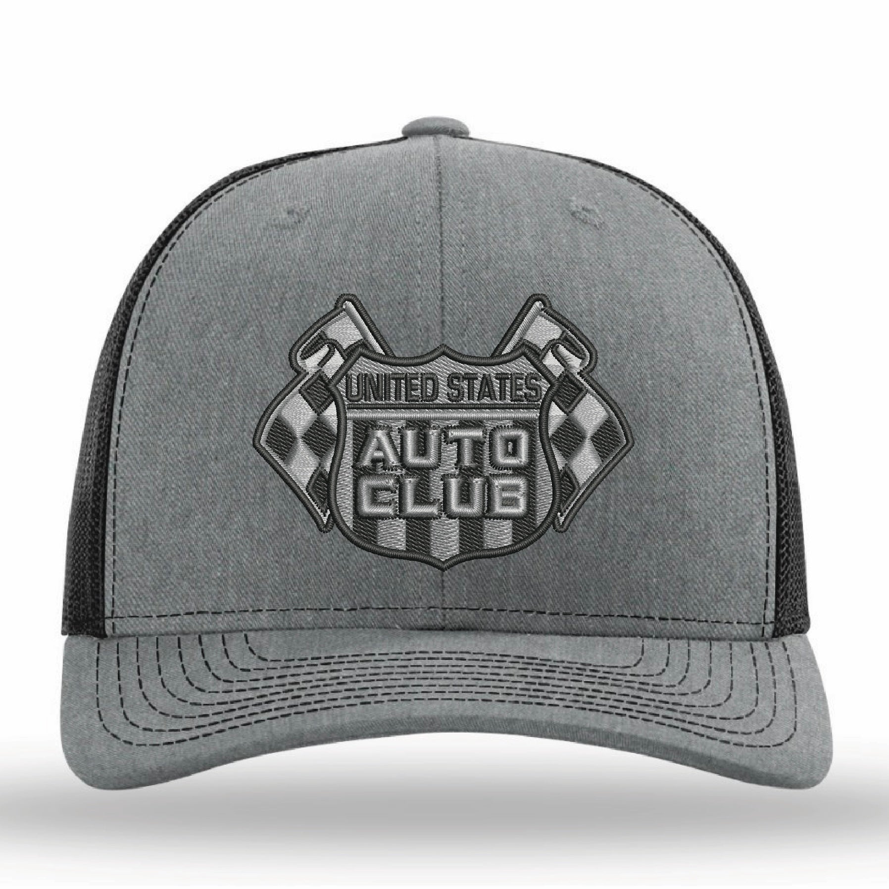 Retro Shield Hat - Grey Scale