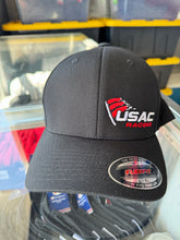 Load image into Gallery viewer, USAC Racing Black Flex Fit Hat
