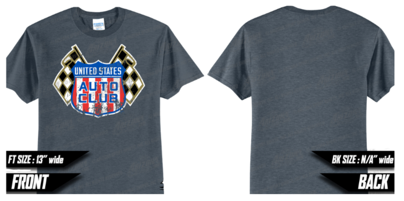 Retro Shield Tee - Heather Navy