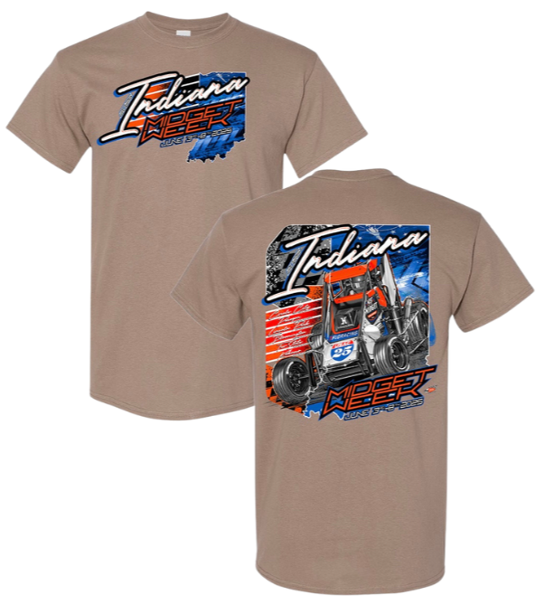Indiana Midget Week '25 Tee - Brown Savana
