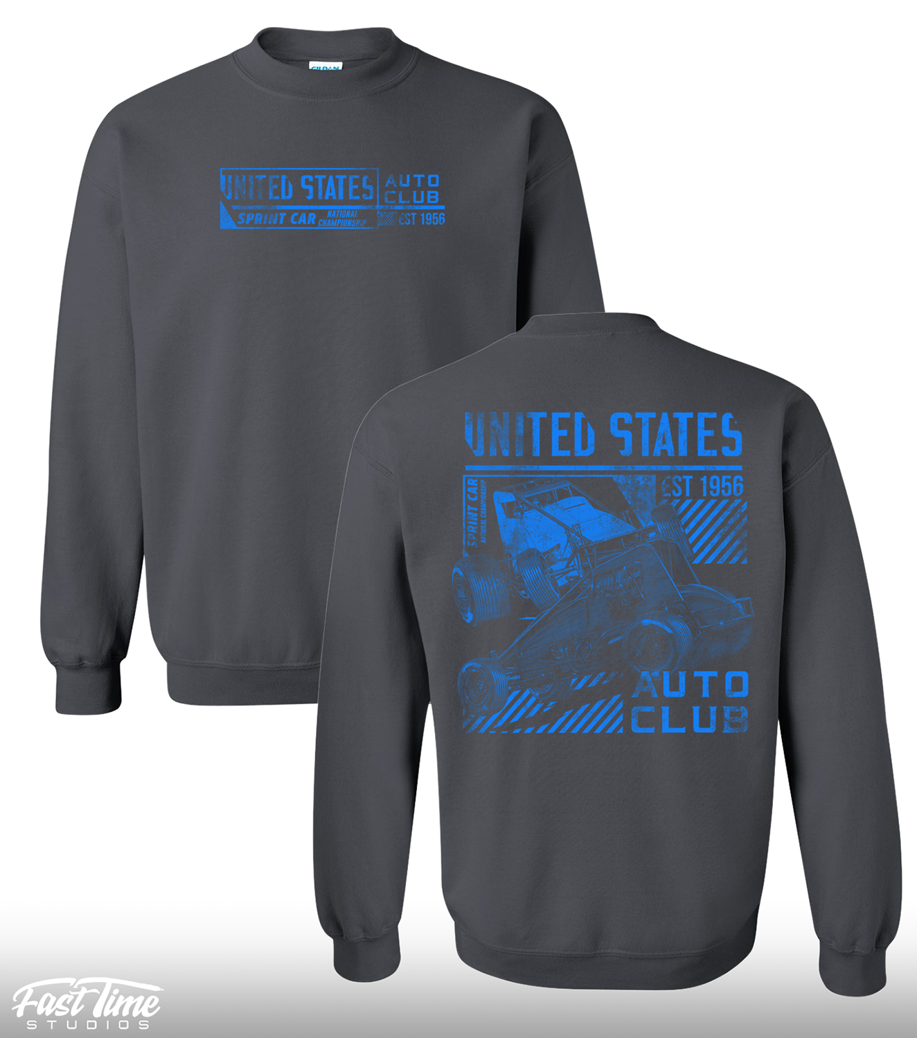 Sprint Car Lifestyle Crewneck - Charcoal