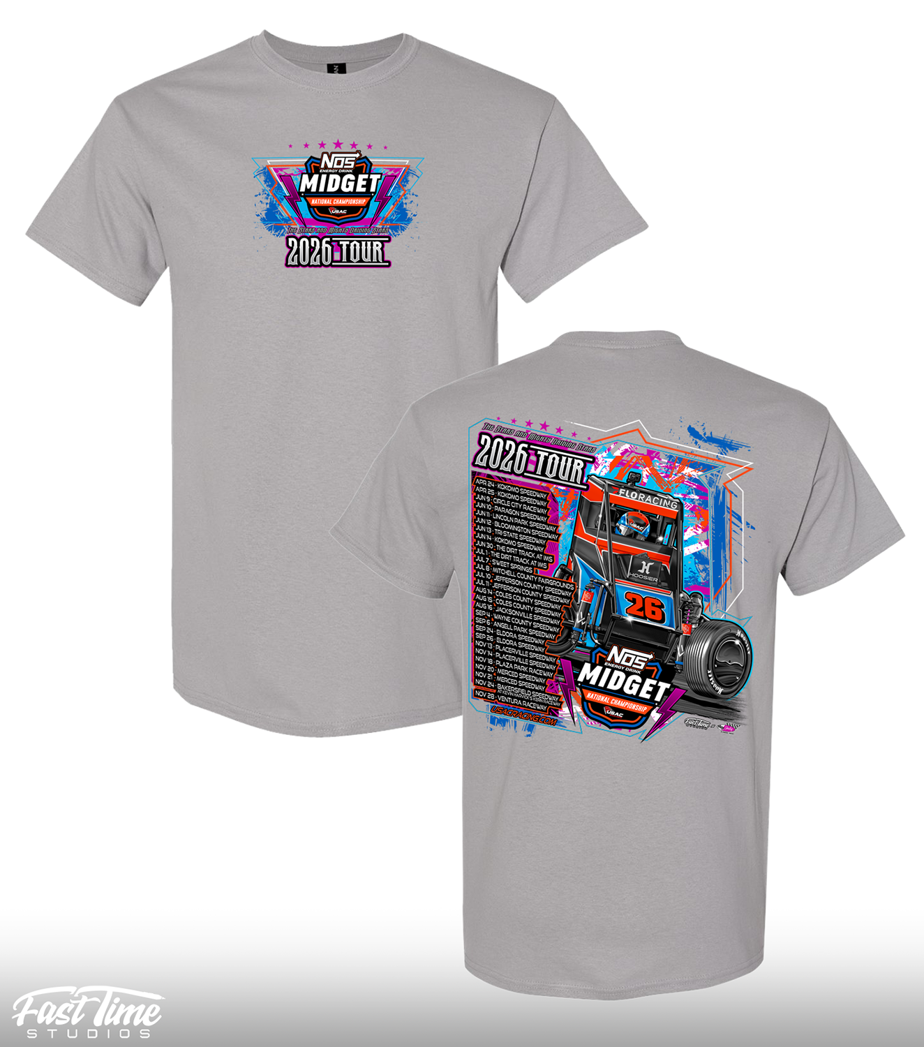 NOS Midget '26 Tour Tee - Gravel