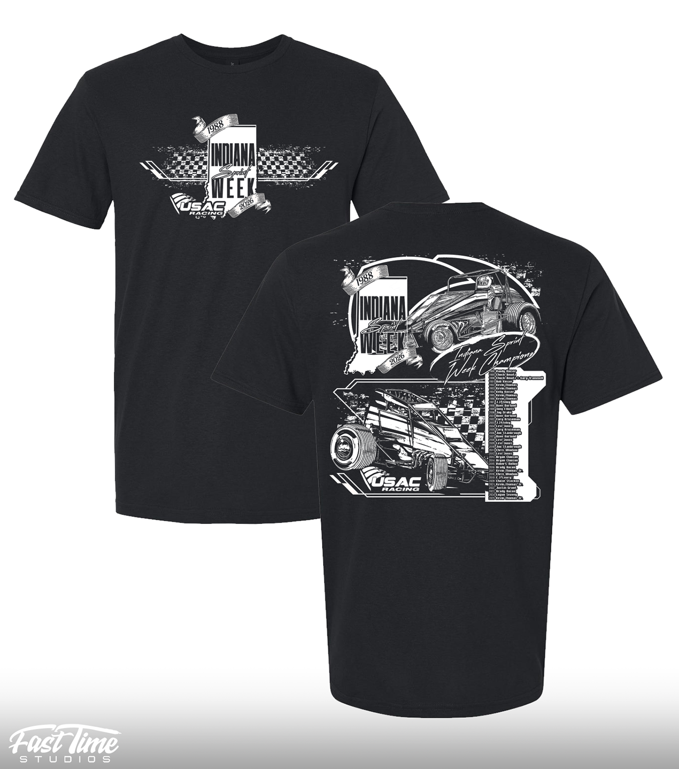 Indiana Sprint Week '26 Past Champs Tee - Black