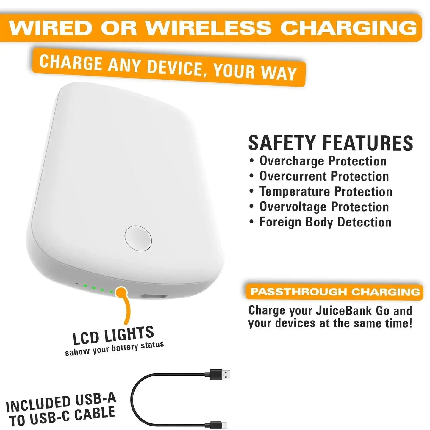 Scooch JuiceBank Go for MagSafe - 10,000 mAh 2-in-1 MagSafe Power Bank (USAC Logo Print)