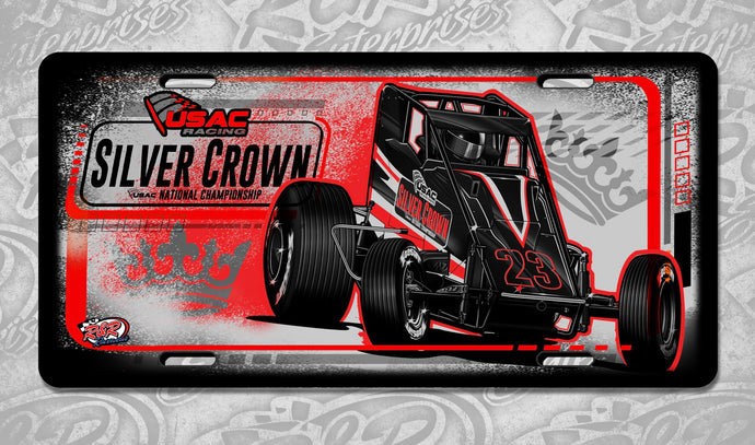 Silver Crown '23 License Plate