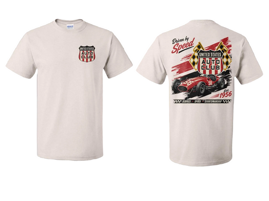 Driven by Speed Tee - Natural