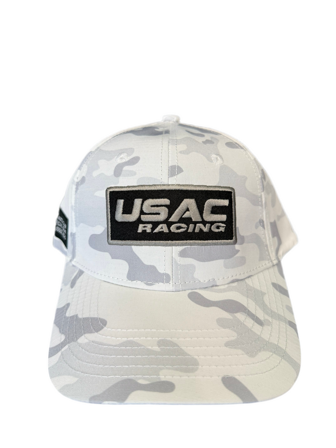 USAC Racing Patch Hat - White Camo