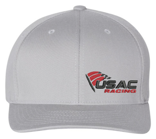 Grey Flex Fit Hat - S/M - Black Logo