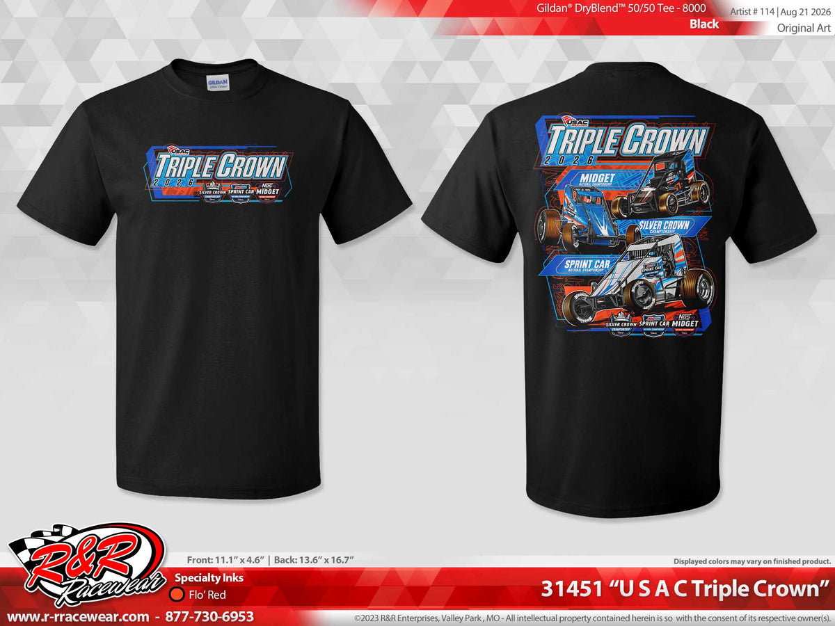 Triple Crown Car Tee - Black