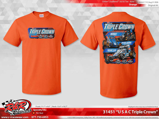 Triple Crown Car Tee - Orange