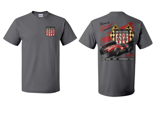 Driven by Speed Tee - Charcoal