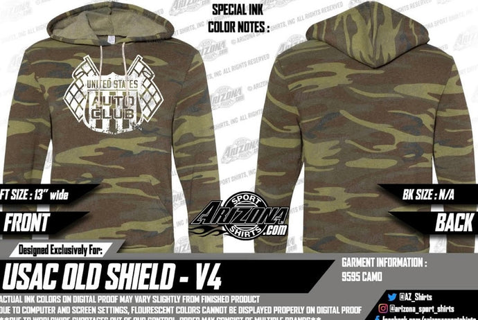 Retro Shield Hoodie - Camo