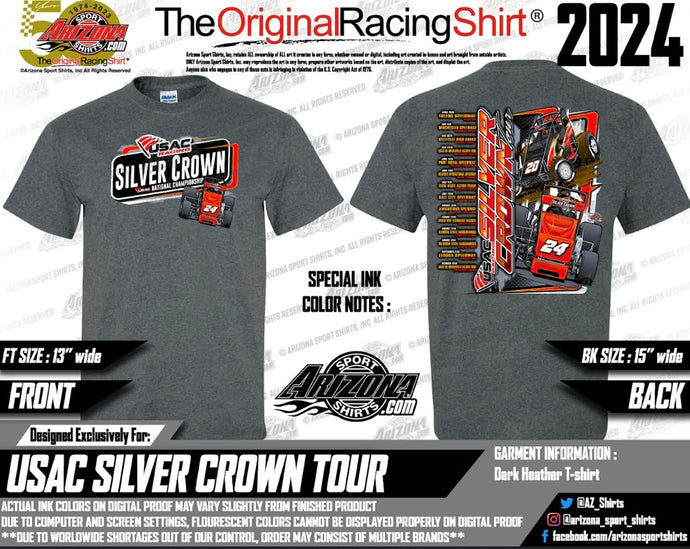 Silver Crown '24 Shirt - Dark Heather