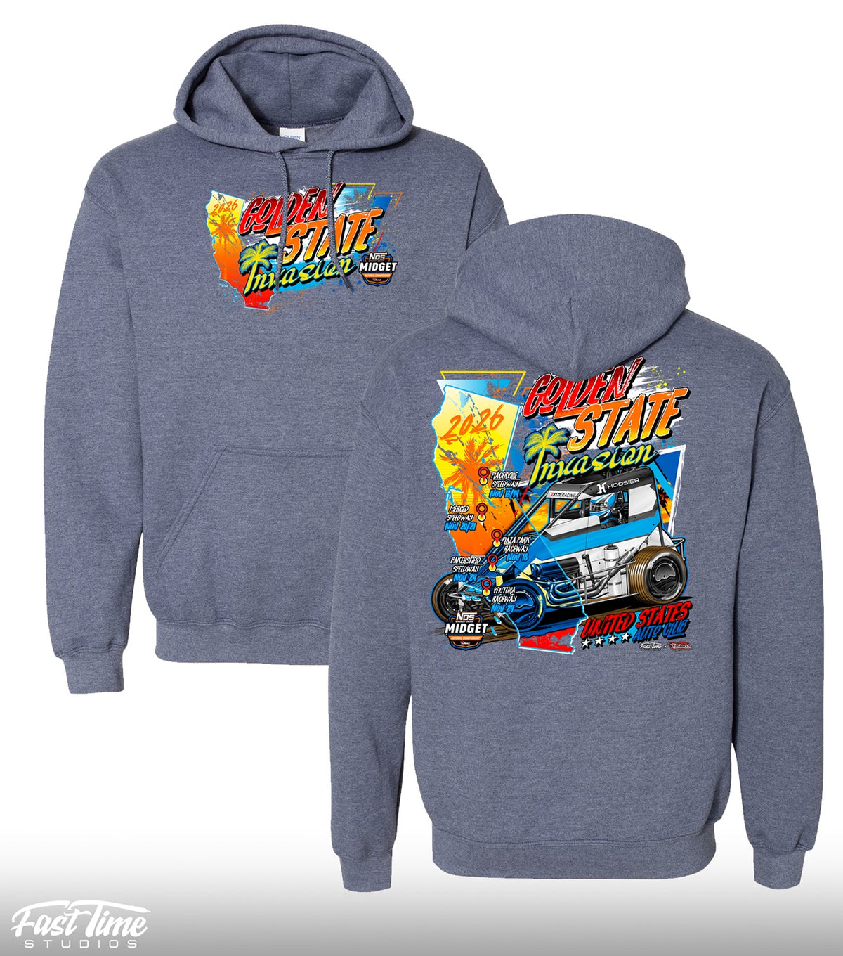 Golden State Invasion '26 Hoodie - Classic Navy Heather
