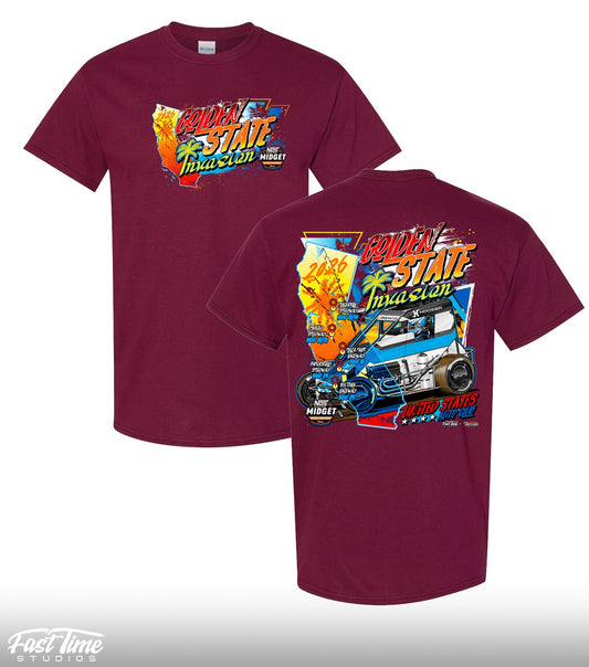 Golden State Invasion Tee - Maroon
