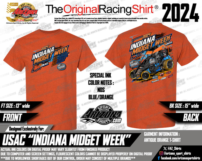 Indiana Midget Week '24 Shirt - Design #1