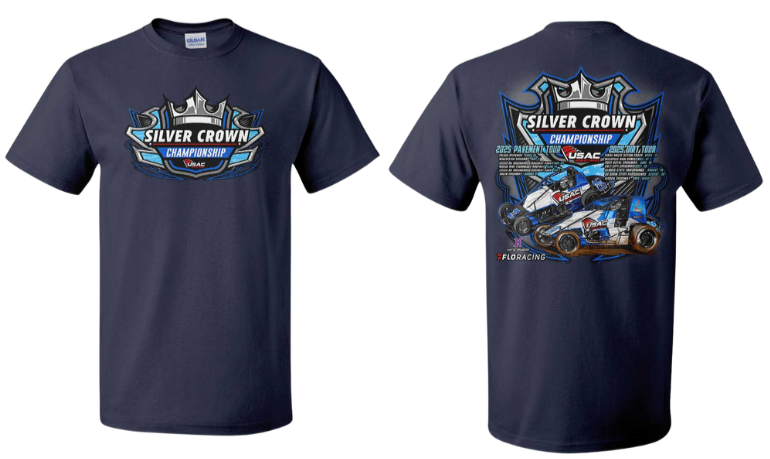USAC Silver Crown '25 Tee - Dark Navy