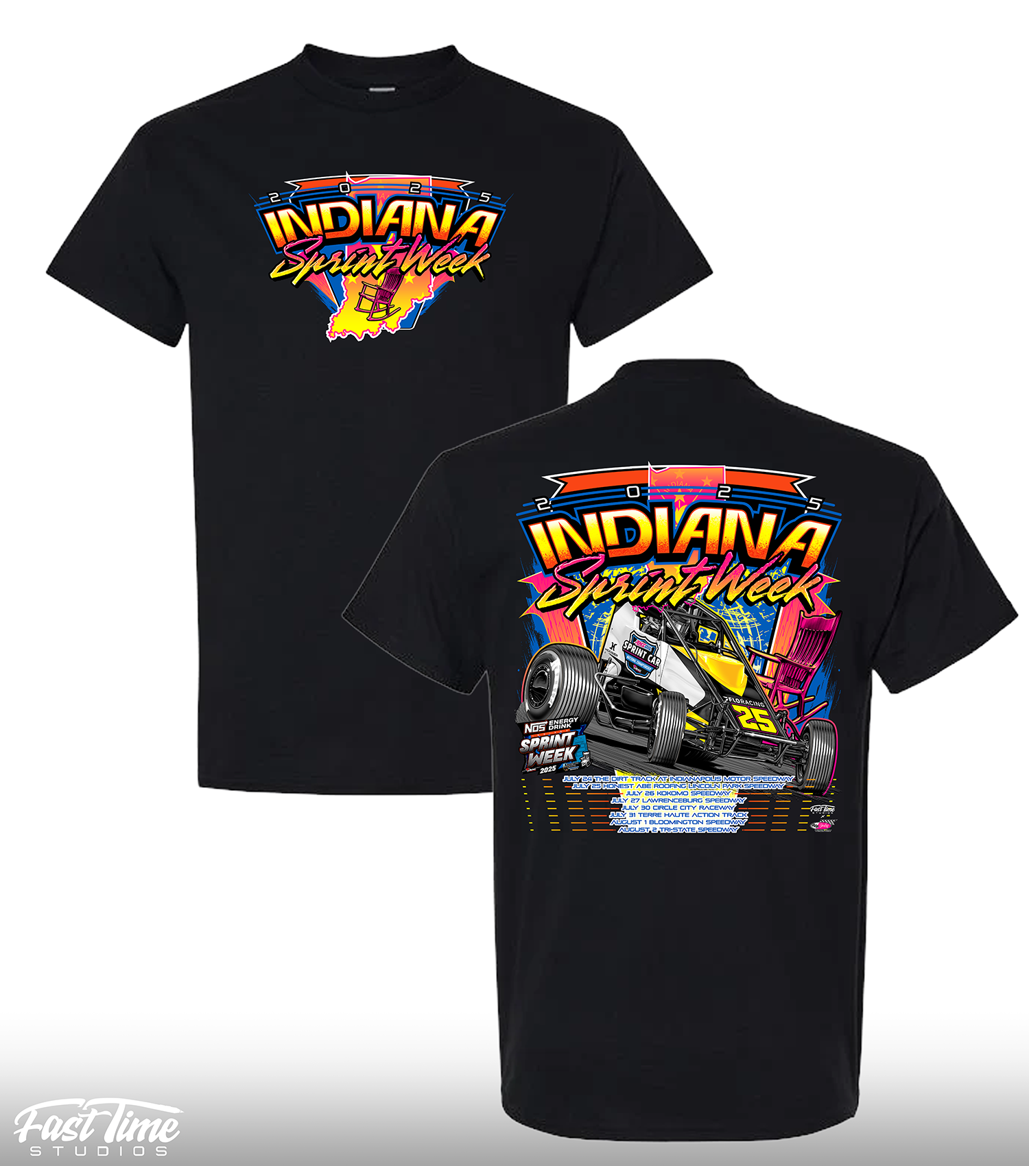 Indiana Sprint Week '25 Tee - Black