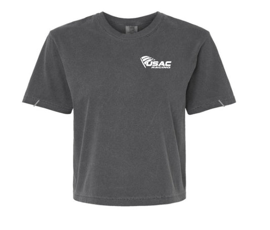Women's Logo Boxy Tee - Pepper (Comfort Colors)
