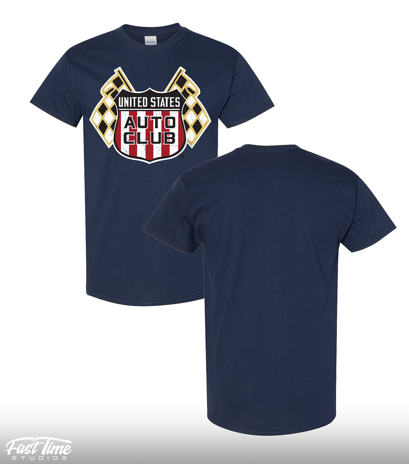 Retro Shield Tee - Navy