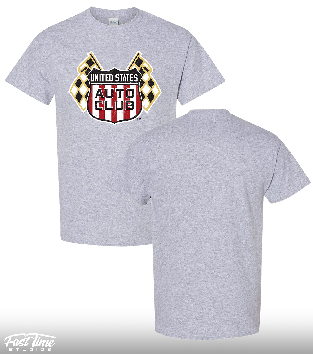 Retro Shield Tee - Sport Grey