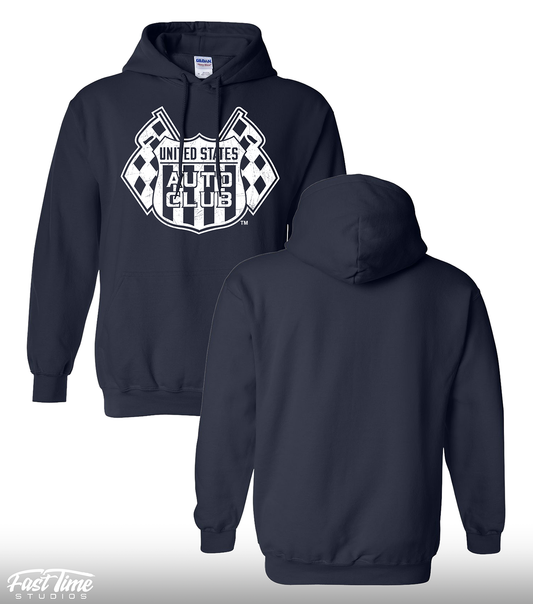 Retro Shield Hoodie - Navy