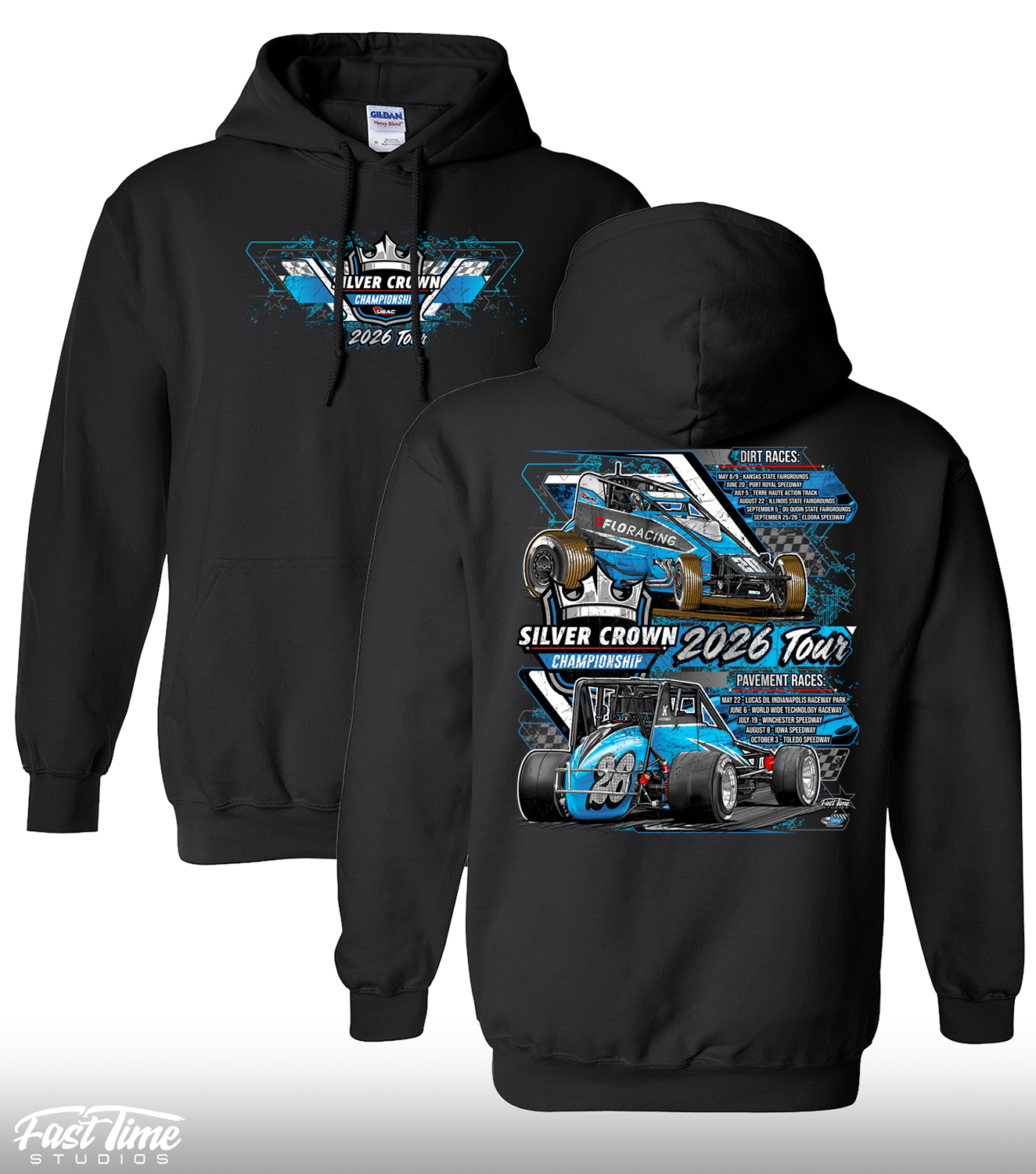 USAC Silver Crown '26 Tour Hoodie - Black