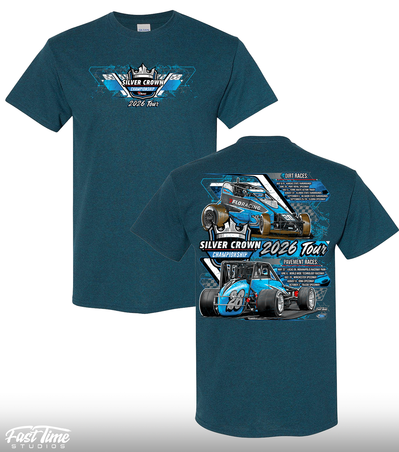 USAC Silver Crown '26 Tour Tee - Midnight