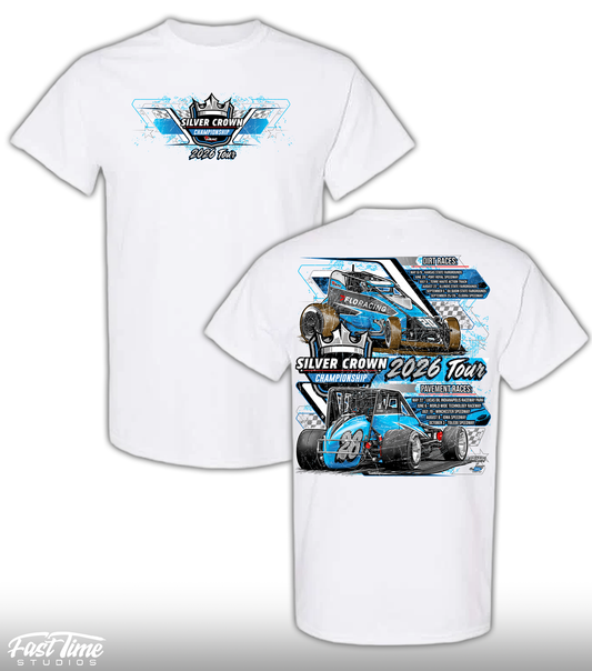 USAC Silver Crown '26 Tour Tee - White