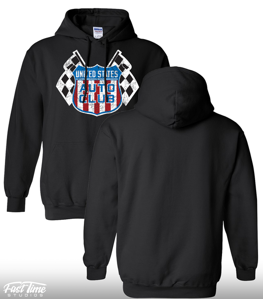 Retro Shield Hoodie - Black
