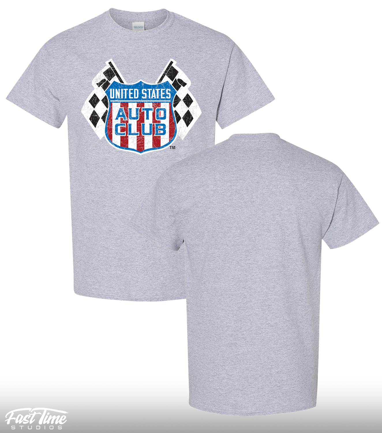 Retro Shield Tee - Sport Grey