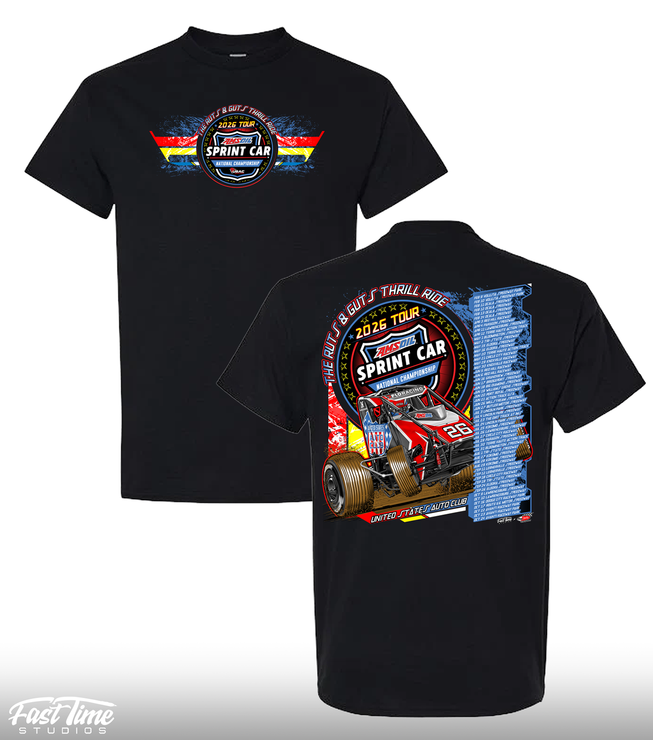 AMSOIL Sprint Car '26 Tour Tee - Black