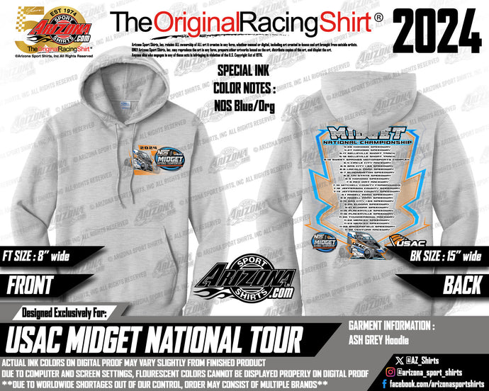 NOS Midget '24 Hoodie - Ash Grey - 3XL ONLY