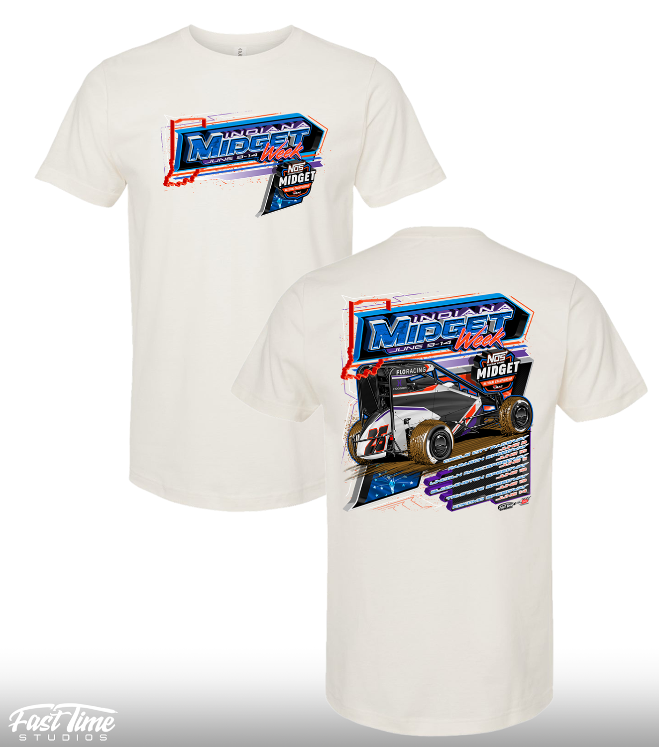Indiana Midget Week '26 Tee - Vintage White