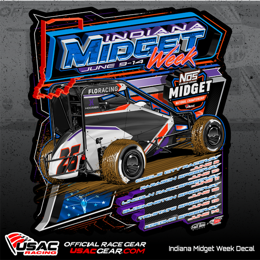 Indiana Midget Week '26 Decal