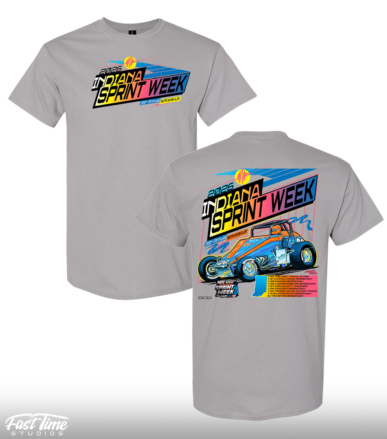 Indiana Sprint Week '26 Tee - Gravel