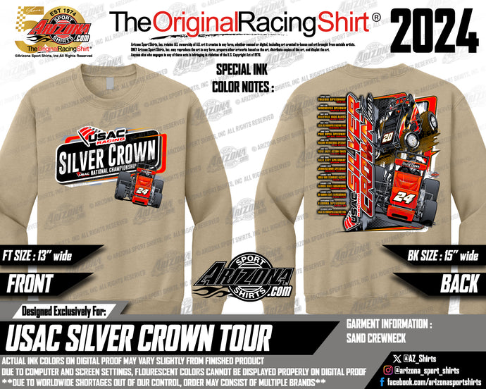 USAC Silver Crown Tour '24 Crewneck