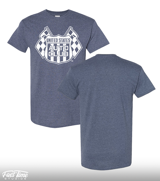 Retro Shield Tee - Heather Navy