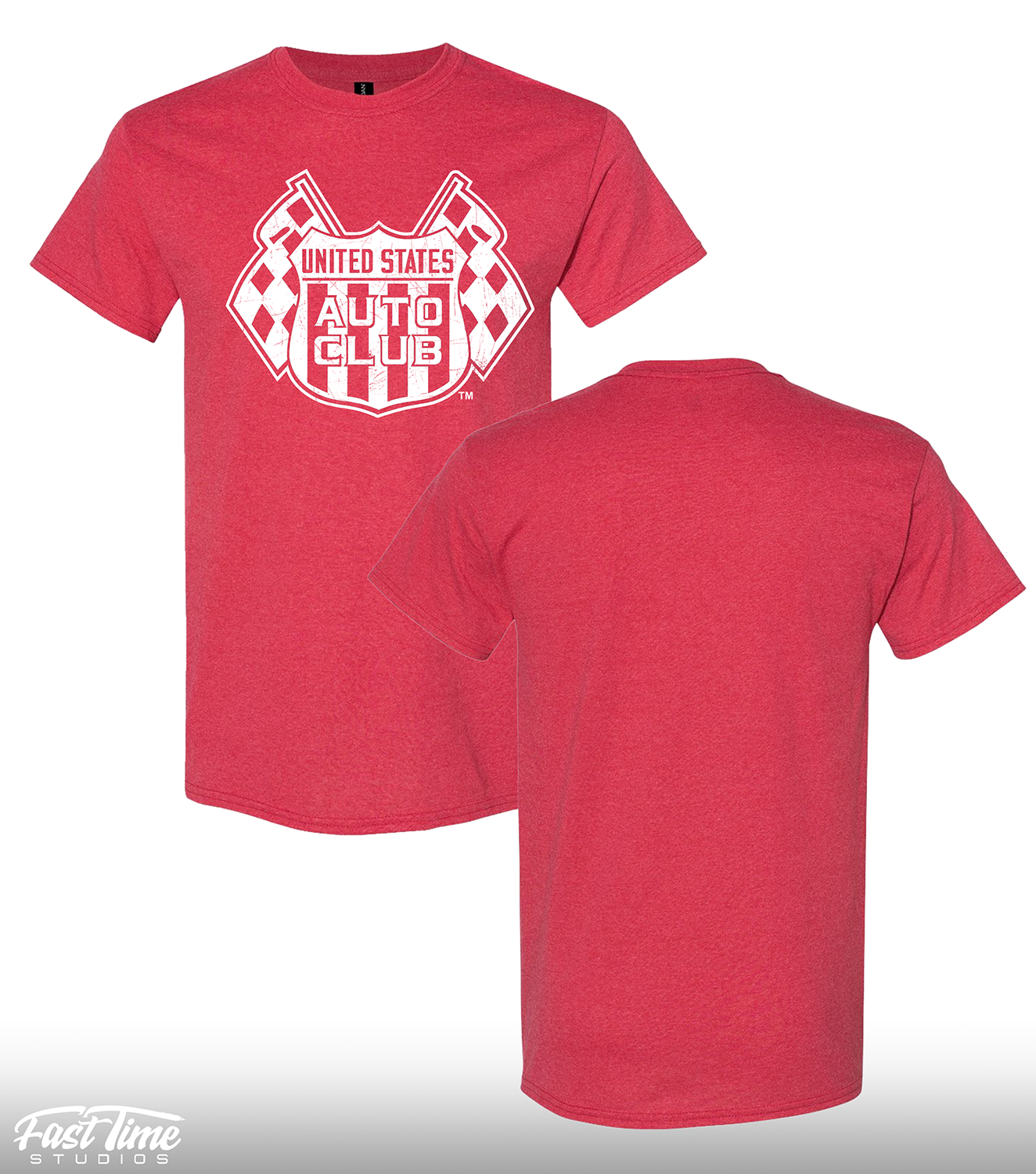 Retro Shield Tee - Heather Red