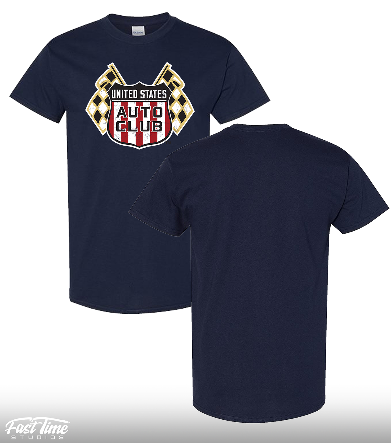 Retro Shield Tee - Blue Dusk