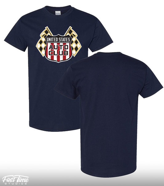 Retro Shield Tee - Blue Dusk