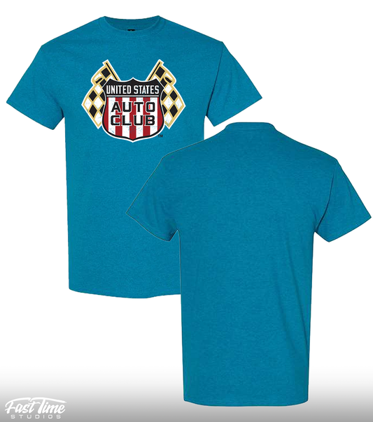 Retro Shield Tee - Antique Sapphire