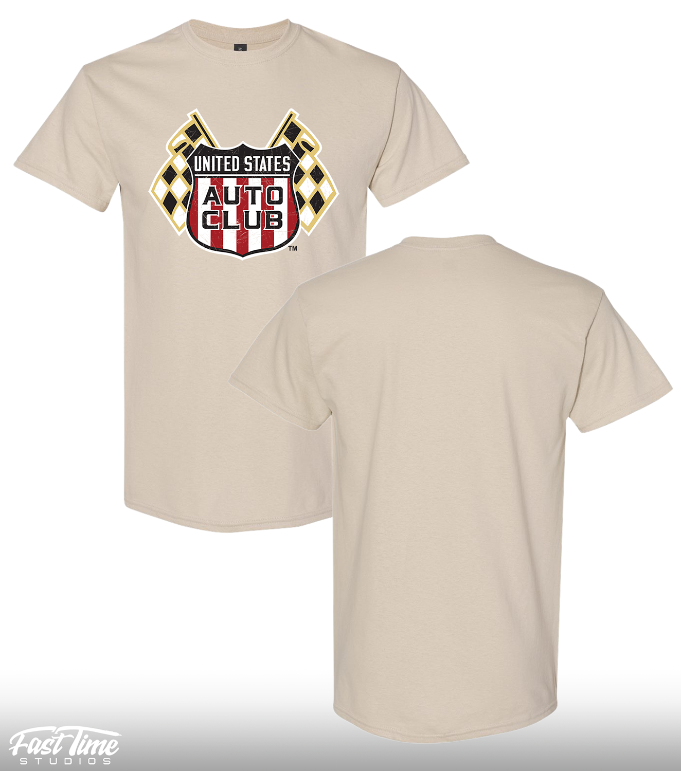 Retro Shield Tee - Sand