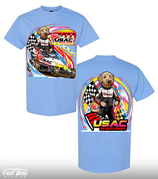 USAC Sprint Paws Tee - Carolina Blue