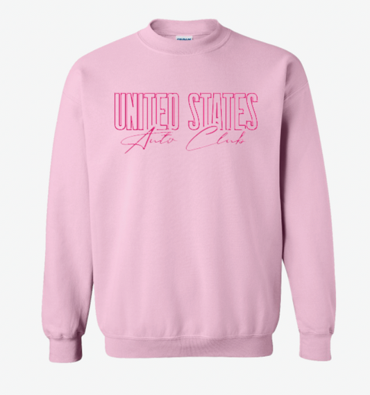 United States Auto Club Crewneck - Light Pink